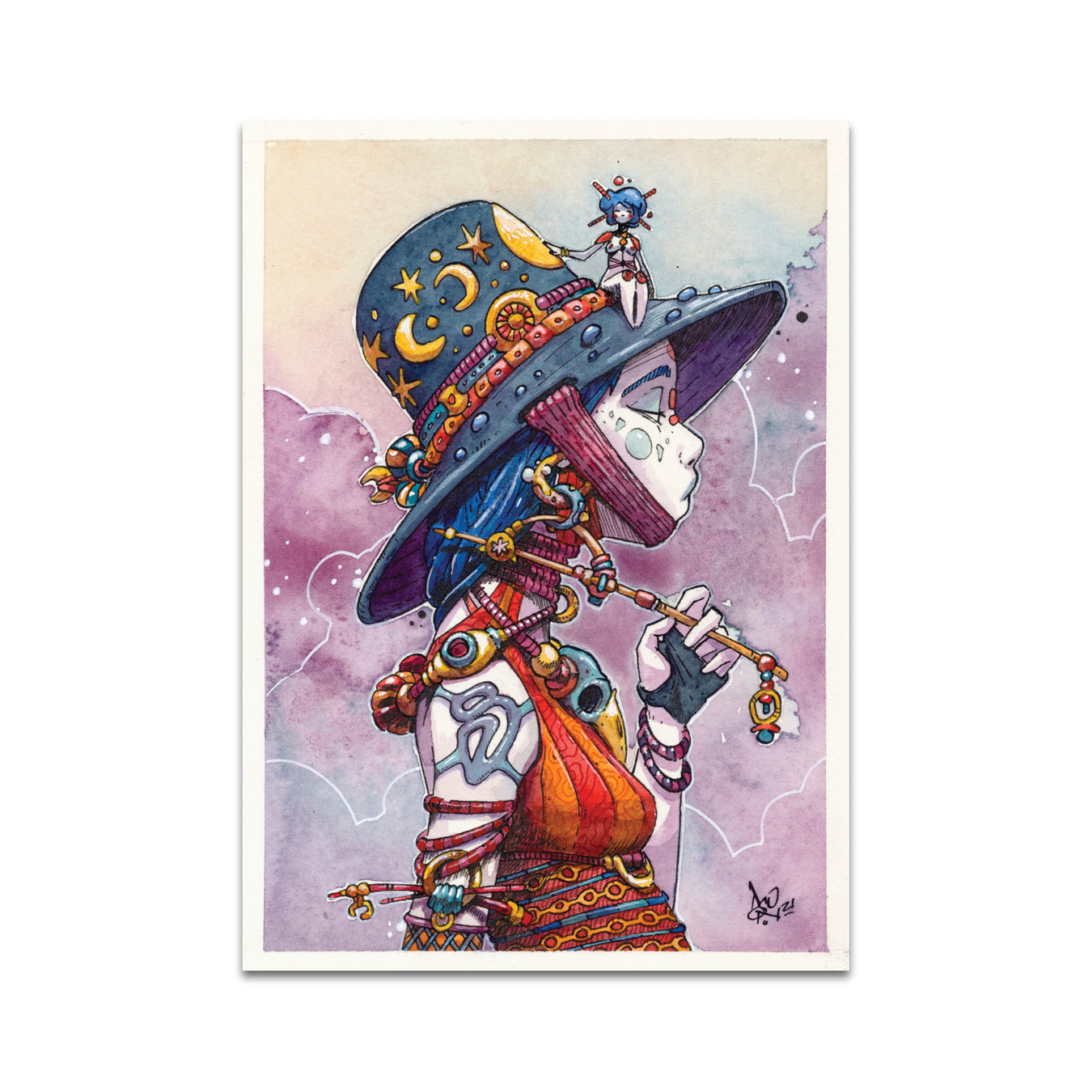 P6 Moon - Postcard 1