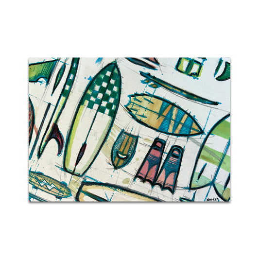 P7 - Wooden Wave Postcard 1