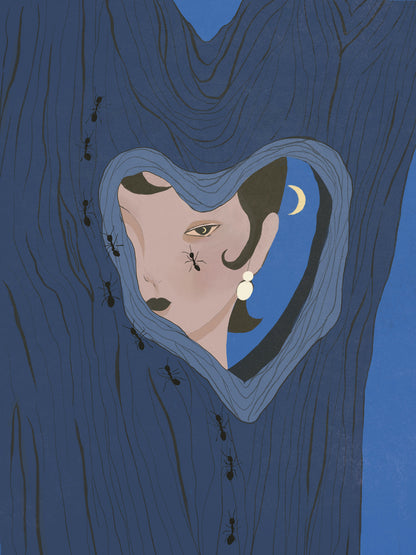 Lea Woo - ブルーナイトプリント