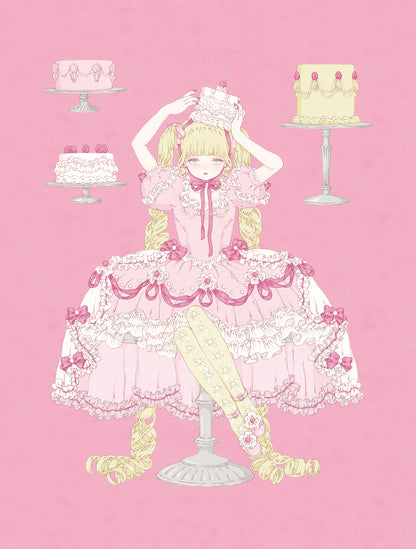 Kira Imai - Cherry Cake Dress Framed Print