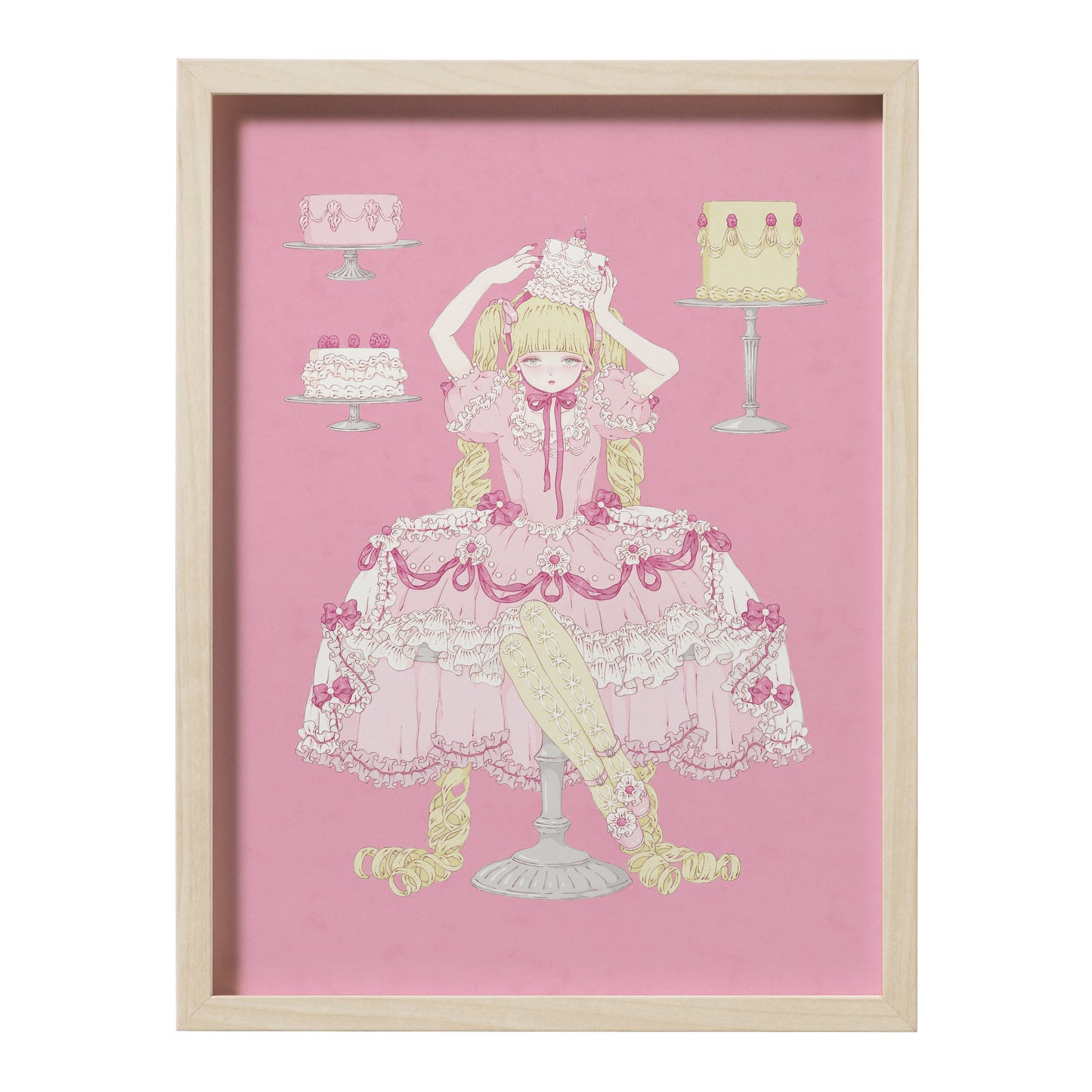 Kira Imai - Cherry Cake Dress Framed Print