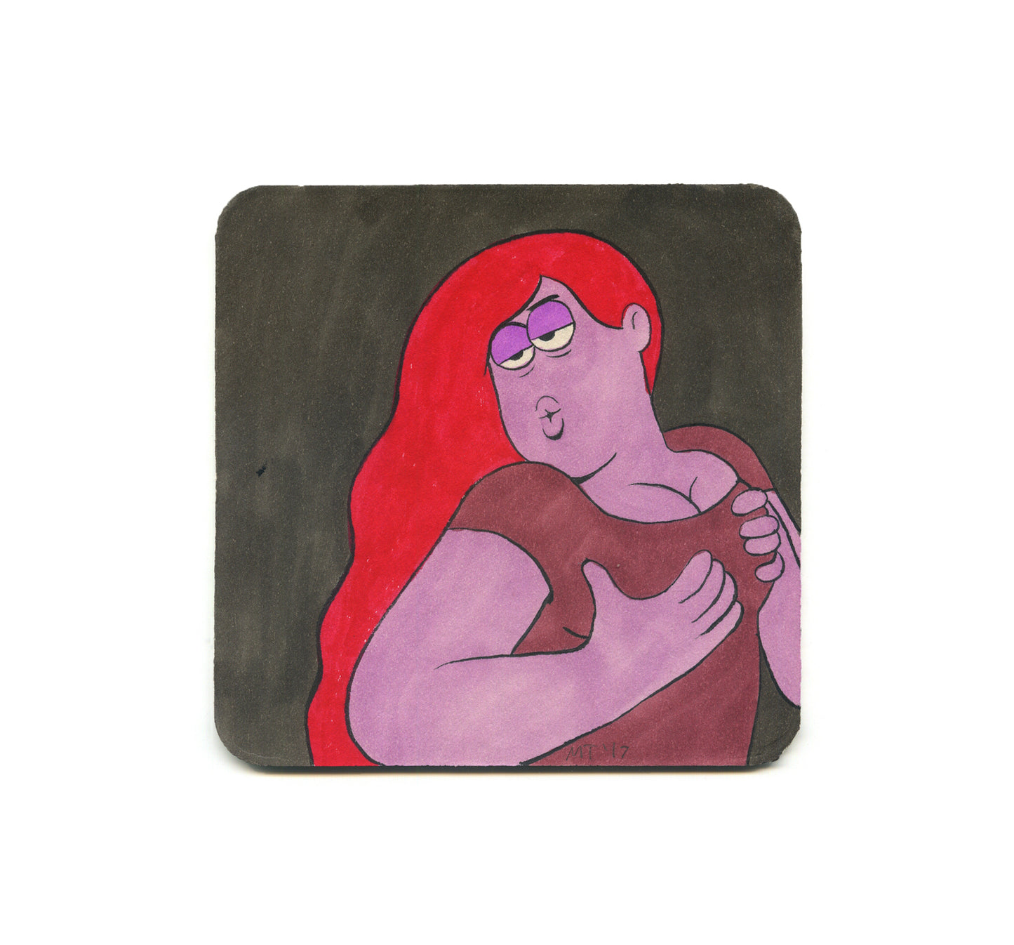 S2 Miranda Tacchia - When there's a couple waiting for the photo booth but you still have 800 pictures to take of yourself Coaster